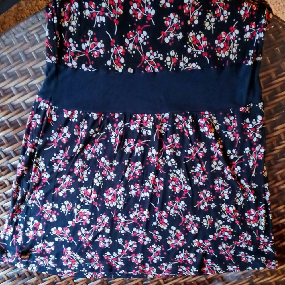 RARE Ric Rac Women's L Unique Berries Design Crochet Trim Flutter Sleeve Tunic - Picture 4 of 13
